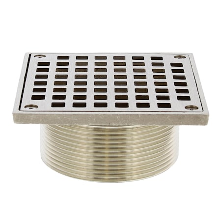 Jones Stephens 3-1/2in. IPS Metal Spud with 5in. Nickel Bronze Square Strainer D60962
